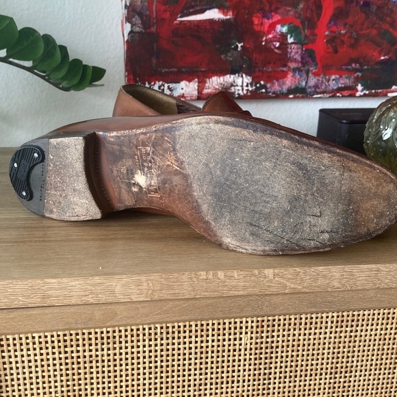 Fratelli Rossetti Men's Tan Leather Slip-Ons - Picture 6 of 7